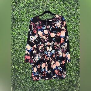 Black Neon Floral Dress